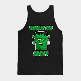 Funny Frankinstiens Monster Trick or Treat Halloween Kids Tank Top